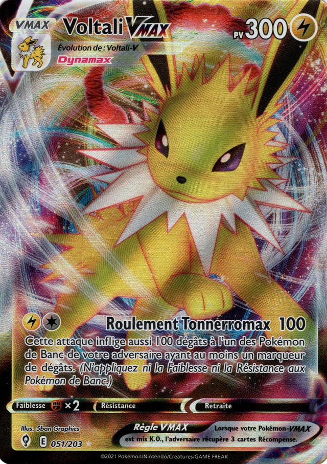 Voltali VMAX - EB07 051/203 - Évolution Céleste SWSH07 - Cartes Pokémon