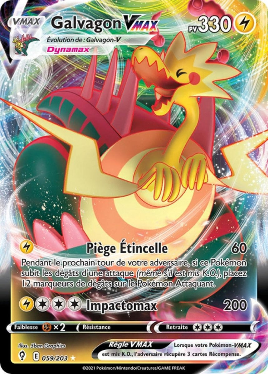 Galvagon VMAX - EB07 059/203 - Évolution Céleste SWSH07 - Cartes Pokémon