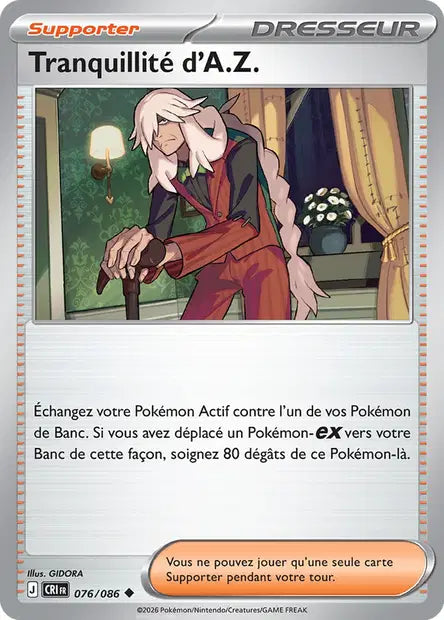 Tranquillité d'A.Z. (CRI 076/086) - ME04 Chaos Ascendant - Carte Pokémon - DracauGames