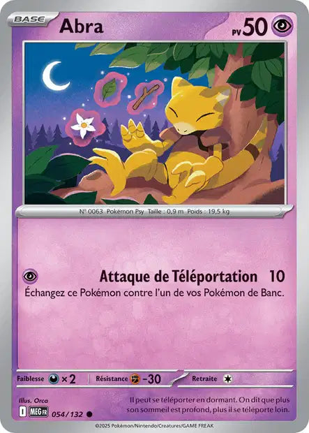 Abra (MEG 054/132) - Méga-Évolutions - Carte Pokémon ME01