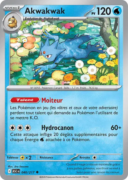 Akwakwak (ASC 040/217) - ME02.5 Héros Transcendants - Carte Pokémon