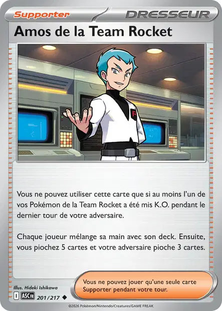 Amos de la Team Rocket (ASC 201/217) - ME02.5 Héros Transcendants - Carte Pokémon