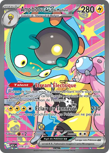 Ampibidou ex de Mashynn (ASC 279/217) - ME02.5 Héros Transcendants - Carte Pokémon