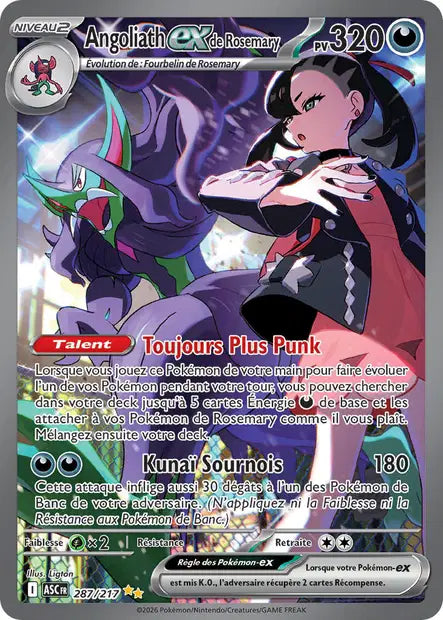 Angoliath ex de Rosemary (ASC 287/217) - ME02.5 Héros Transcendants - Carte Pokémon