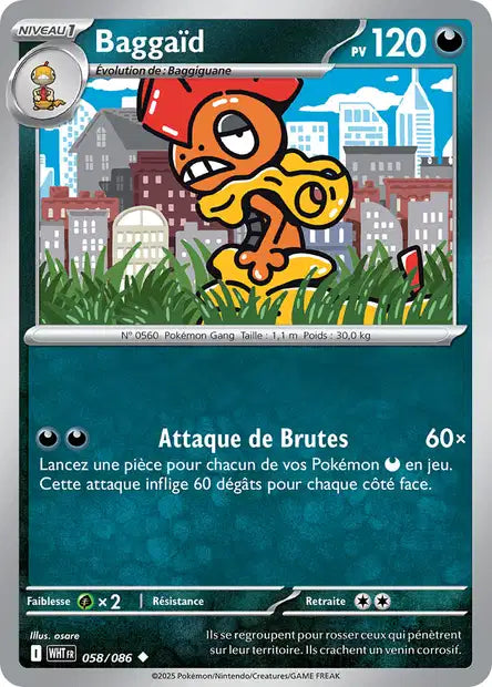 Baggaïd (WHT 058/086) - Flamme Blanche - Carte Pokémon EV10.5
