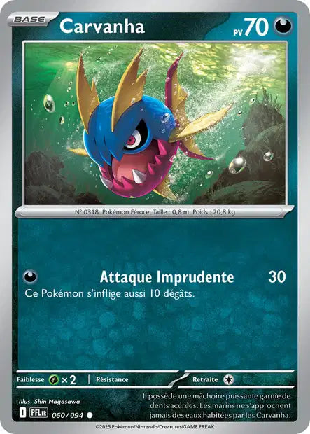 Carvanha (PFL 060/094) - ME02 Flammes Fantasmagoriques - Carte Pokémon
