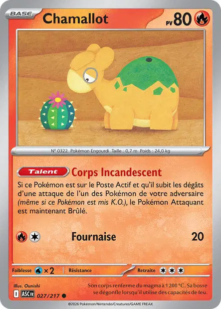 Chamallot (ASC 027/217) - ME02.5 Héros Transcendants - Carte Pokémon - DracauGames