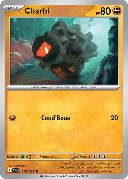 Charbi (ASC 118/217) - ME02.5 Héros Transcendants - Carte Pokémon - DracauGames