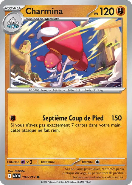 Charmina (ASC 104/217) - ME02.5 Héros Transcendants - Carte Pokémon - DracauGames