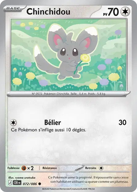Chinchidou (CRI 072/086) - ME04 Chaos Ascendant - Carte Pokémon - DracauGames