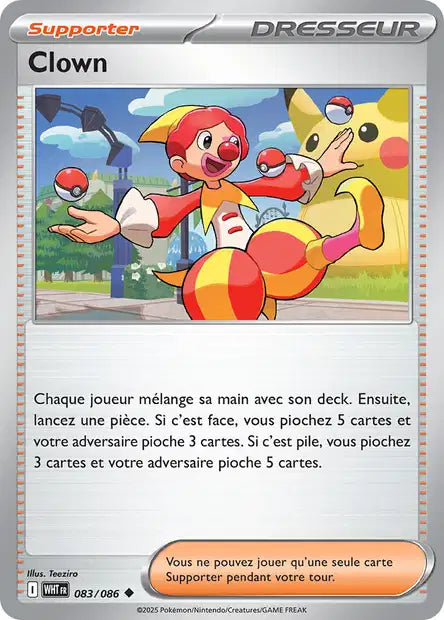 Clown (WHT 083/086) - Flamme Blanche - Carte Pokémon EV10.5