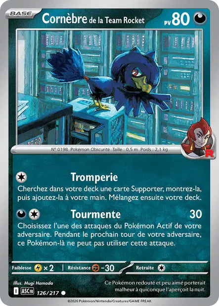 Cornèbre de la Team Rocket (ASC 126/217) - ME02.5 Héros Transcendants - Carte Pokémon - DracauGames