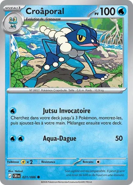 Croâporal (CRI 021/086) - ME04 Chaos Ascendant - Carte Pokémon - DracauGames