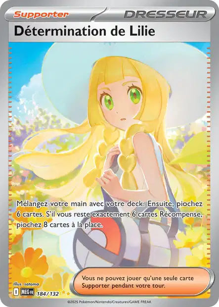 Détermination de Lilie (MEG 184/132) - Méga-Évolutions - Carte Pokémon ME01