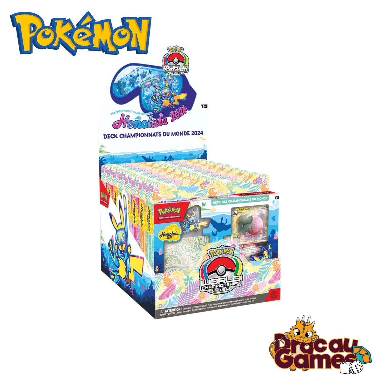 Pokémon - Display de 8 Decks des Championnats du Monde 2024