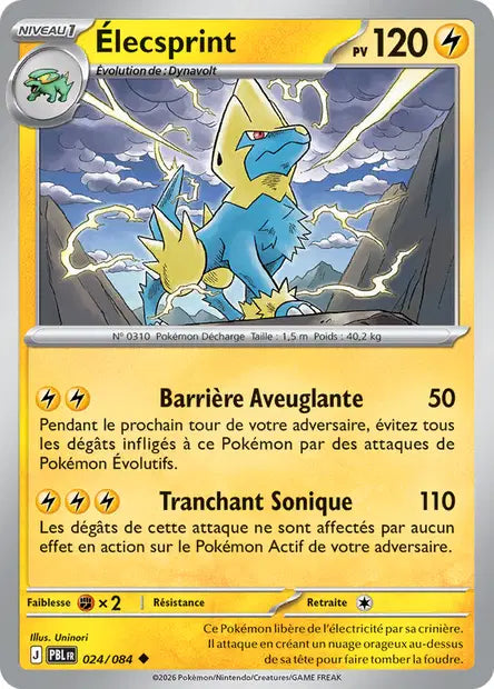 Pokémon - ME05 Nuit Noire - Élecsprint (PBL 024/084)