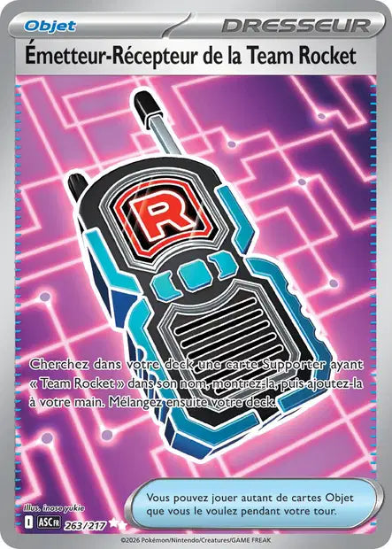 Émetteur-Récepteur de la Team Rocket (ASC 263/217) - ME02.5 Héros Transcendants - Carte Pokémon