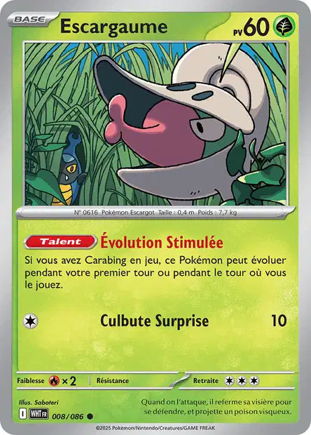 Escargaume (WHT 008/086) - Flamme Blanche - Carte Pokémon EV10.5
