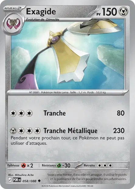 Exagide (POR 058/088) - ME03 Équilibre Parfait - Carte Pokémon