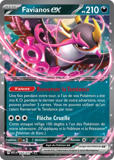 Favianos ex (ASC 142/217) - ME02.5 Héros Transcendants - Carte Pokémon