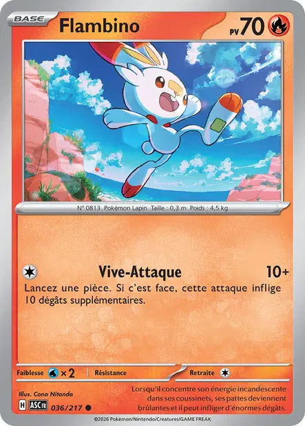 Flambino (ASC 036/217) - ME02.5 Héros Transcendants - Carte Pokémon - DracauGames