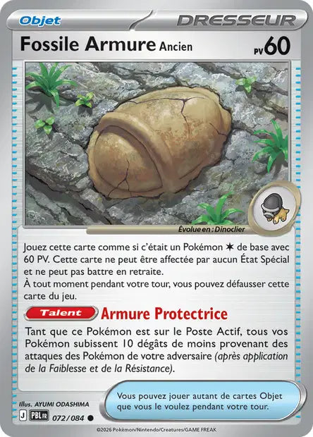 Pokémon - ME05 Nuit Noire - Fossile Armure Ancien (PBL 072/084)