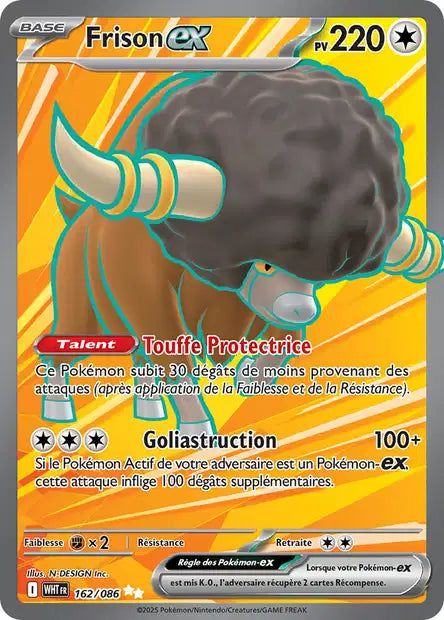 Frison ex (WHT 162/086) - Flamme Blanche - Carte Pokémon EV10.5