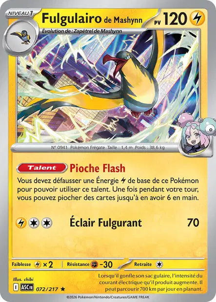 Fulgulairo de Mashynn (ASC 072/217) - ME02.5 Héros Transcendants - Carte Pokémon