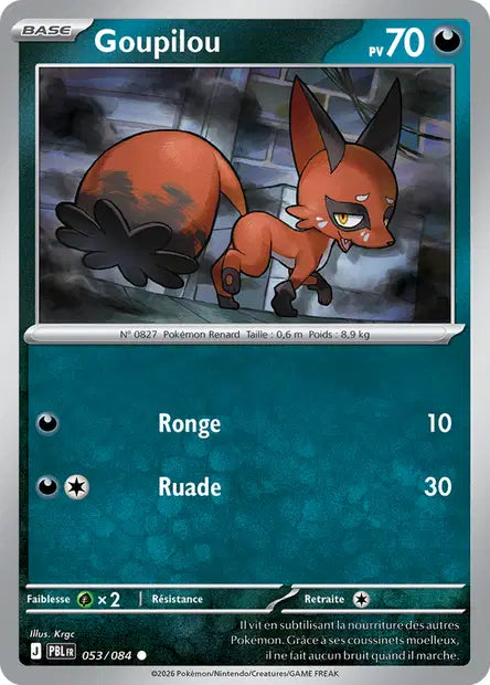Pokémon - ME05 Nuit Noire - Goupilou (PBL 053/084)