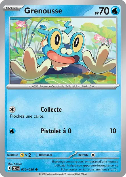 Grenousse (CRI 020/086) - ME04 Chaos Ascendant - Carte Pokémon - DracauGames