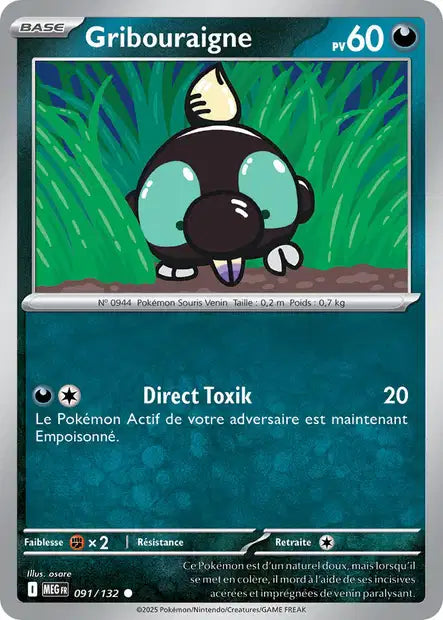 Gribouraigne (MEG 091/132) - Méga-Évolutions - Carte Pokémon ME01