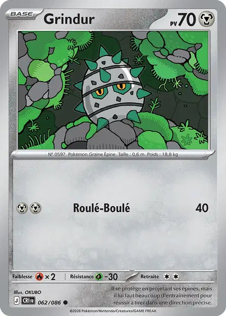 Grindur (CRI 062/086) - ME04 Chaos Ascendant - Carte Pokémon - DracauGames