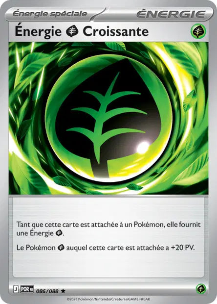 Énergie Plante Croissante (POR 086/088) - ME03 Équilibre Parfait - Carte Pokémon