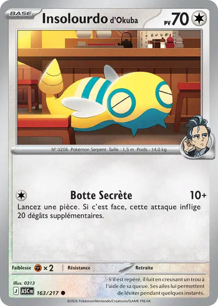 Insolourdo de Okuba (ASC 163/217) - ME02.5 Héros Transcendants - Carte Pokémon - DracauGames
