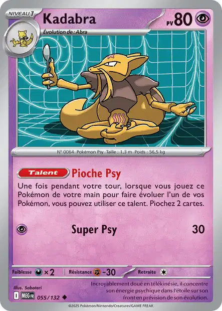 Kadabra (MEG 055/132) - Méga-Évolutions - Carte Pokémon ME01