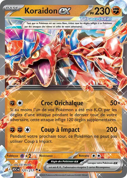 Koraidon ex (ASC 121/217) - ME02.5 Héros Transcendants - Carte Pokémon