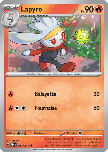 Lapyro (ASC 037/217) - ME02.5 Héros Transcendants - Carte Pokémon - DracauGames