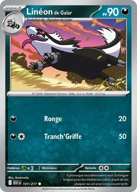 Linéon de Galar (ASC 131/217) - ME02.5 Héros Transcendants - Carte Pokémon - DracauGames