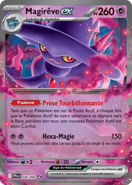 Magirêve ex (PFL 036/094) - ME02 Flammes Fantasmagoriques - Carte Pokémon