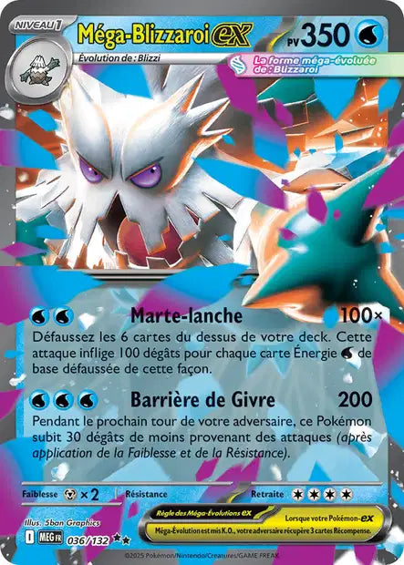 Mega Blizzaroi ex (MEG 036/132) - Méga-Évolutions - Carte Pokémon ME01
