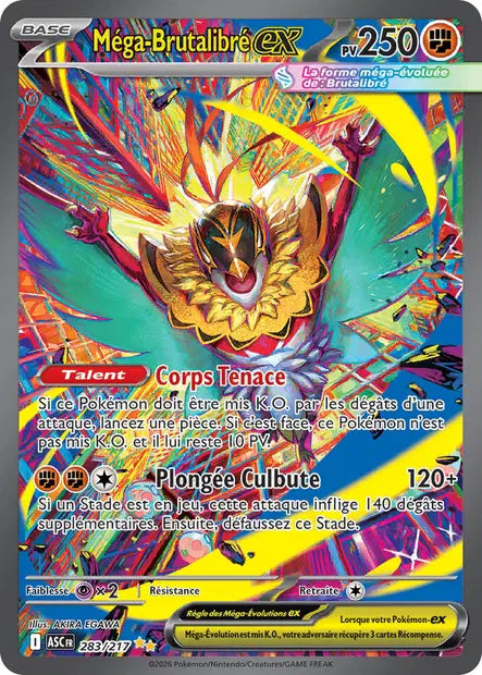 Mega Brutalibré ex (ASC 283/217) - ME02.5 Héros Transcendants - Carte Pokémon