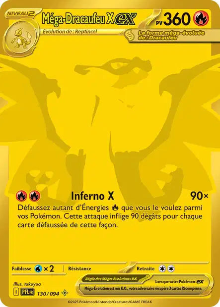 Méga-Dracaufeu X ex (PFL 130/094) - ME02 Flammes Fantasmagoriques - Carte Pokémon