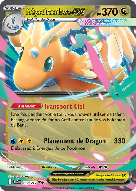 Mega Dracolosse ex (ASC 152/217) - ME02.5 Héros Transcendants - Carte Pokémon