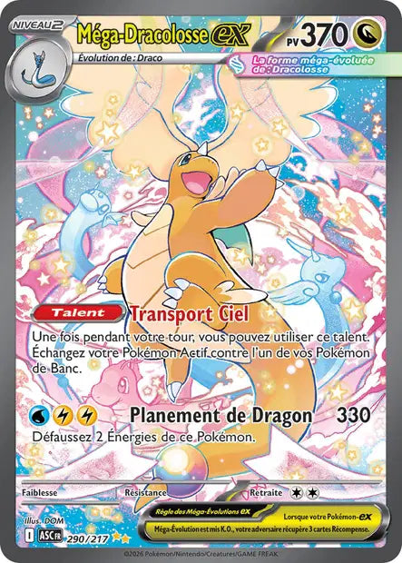 Mega Dracolosse ex (ASC 290/217) - ME02.5 Héros Transcendants - Carte Pokémon