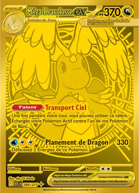 Mega Dracolosse ex (ASC 295/217) - ME02.5 Héros Transcendants - Carte Pokémon
