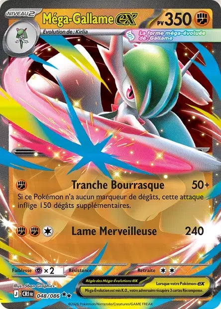 Méga-Gallame ex (CRI 048/086) - ME04 Chaos Ascendant - Carte Pokémon - DracauGames
