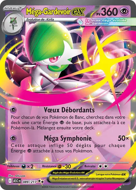 Mega Gardevoir ex (ASC 089/217) - ME02.5 Héros Transcendants - Carte Pokémon