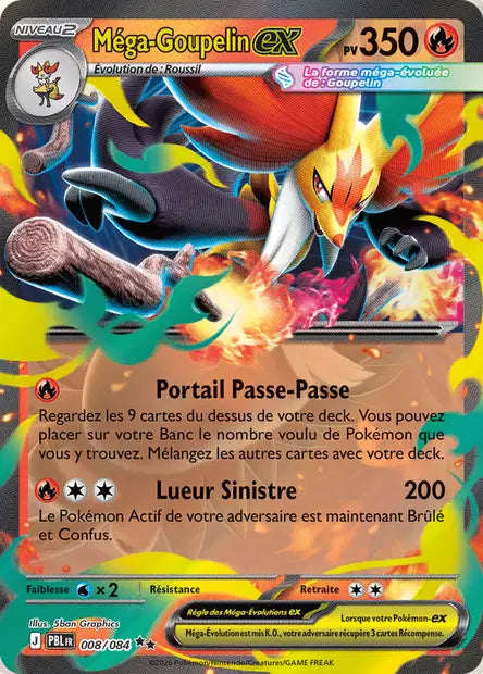 Pokémon - ME05 Nuit Noire - Méga-Goupelin ex (PBL 008/084)
