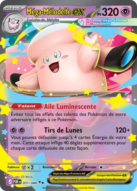 Méga-Mélodelfe ex (POR 031/088) - ME03 Équilibre Parfait - Carte Pokémon