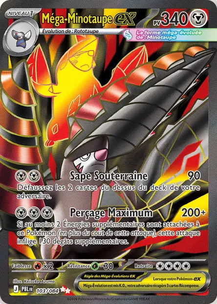 Pokémon - ME05 Nuit Noire - Méga-Minotaupe ex (PBL 103/084)